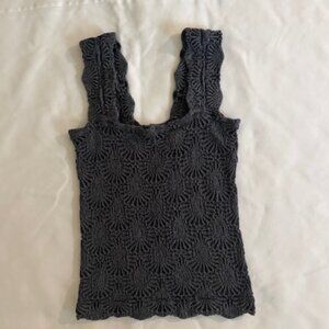 Free People Intimately Gray Smocked Tank | Size M/L